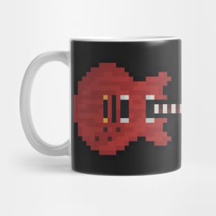 Pixel Red Bent to Fly Guitar Mug